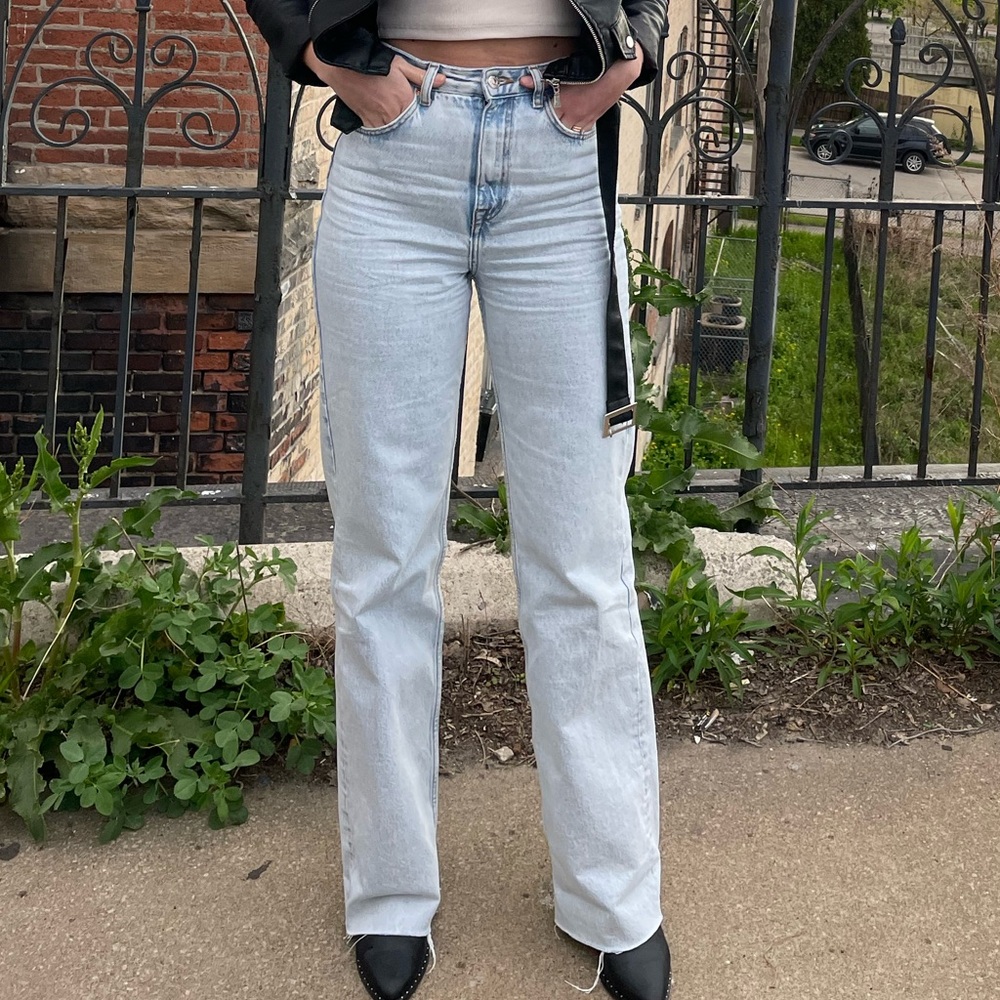 ZARA High Waist wide leg jeans